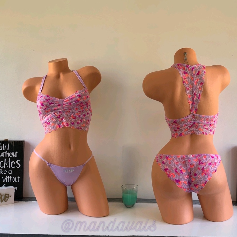 🅟🅘🅝🅚 Matching Bralette & Thong set